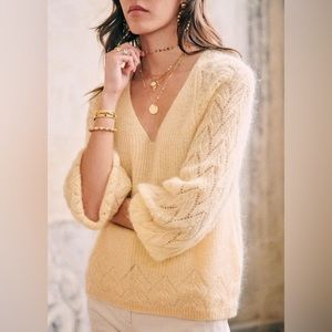 Sezane Diane sweater size small in Citrine